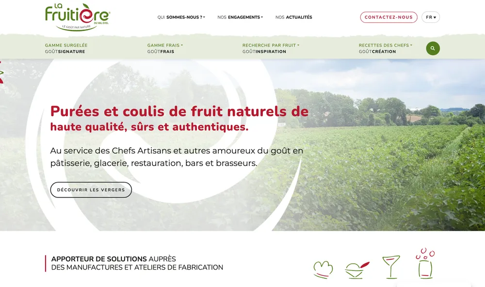 Page d&rsquo;accueil du site La Fruitière du Val Evel